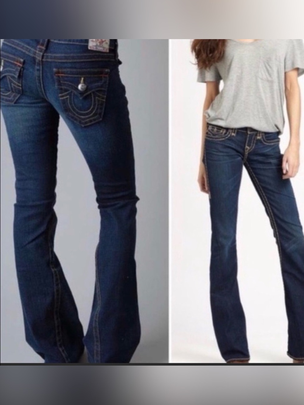 Dark Blue Women's Bootcut Jeans -Joey EUC
